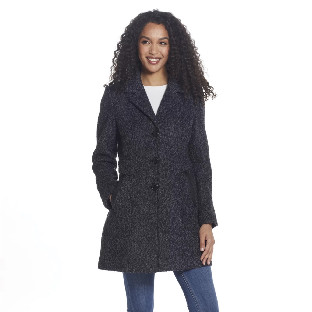 Gallery Womens Black And White Coat Size Large Brand New With Tags 102